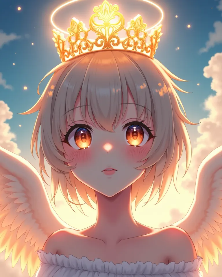 Anime version with an angel crown on the head 