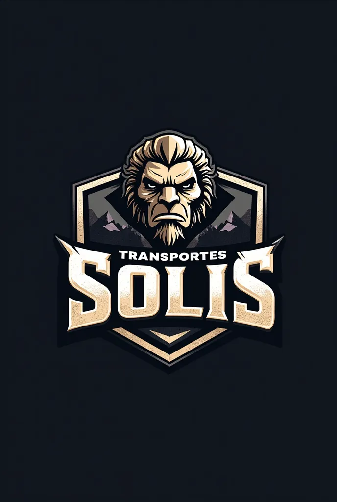 It is a company that transports heavy, trailers 
Make me a logo with a head that says Transportes Solís