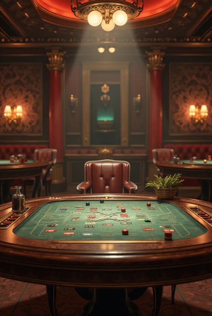 The background that has no people but rather shows the gaming table