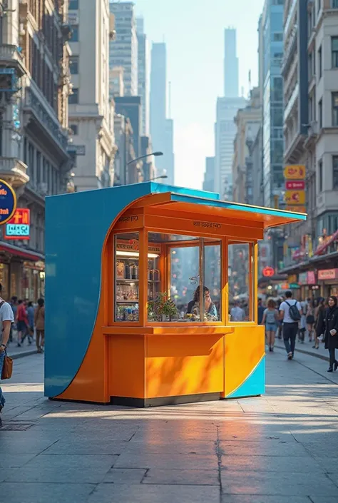 Blue orange kiosk pics