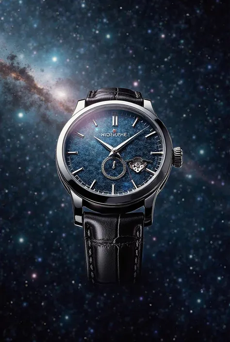 An image of the universe next to a precision watch 