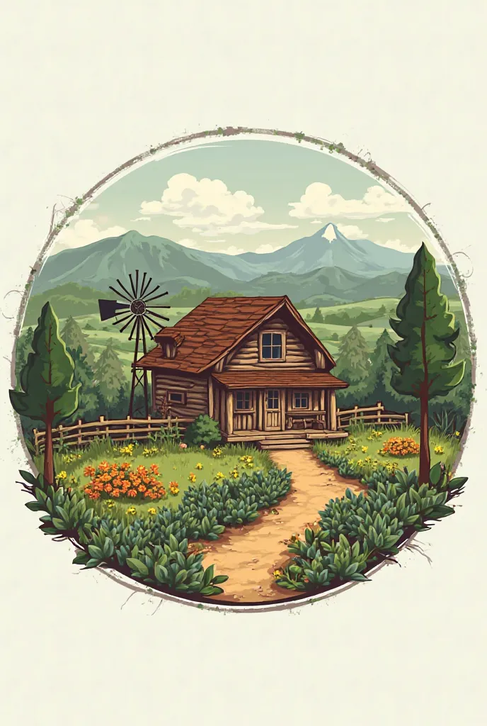 Create a unique and detailed homesteading logo based on keto diet