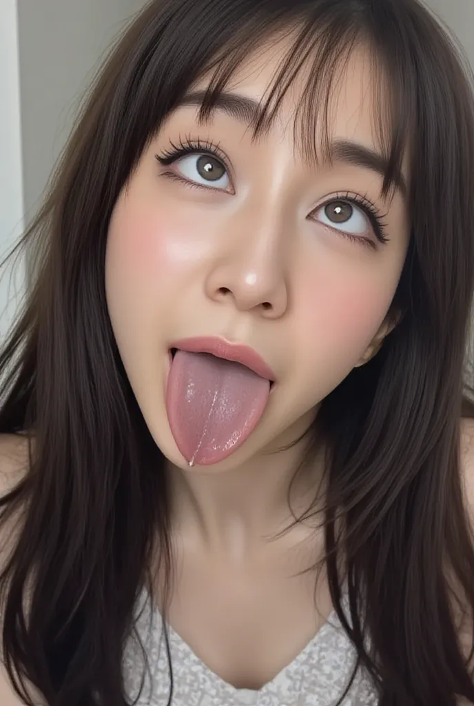 ((( Genuine、live action、Genuineity、high image quality)))do,  best quality , ( High Definition CG Unity 8K Wallpaper ), (  best quality ),  edge orgasm  、faceフォーカス、 A woman who opens her mouth and closes her eyes 、edgy Japanese women_face、   black hair、 on ...