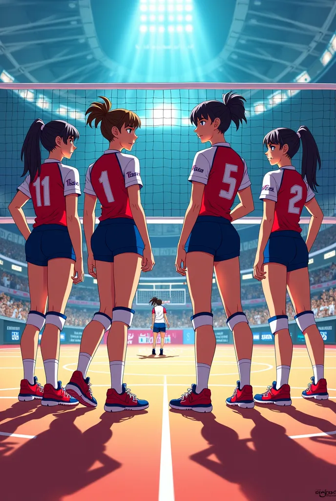 Poster of volleyball standing each team with picture