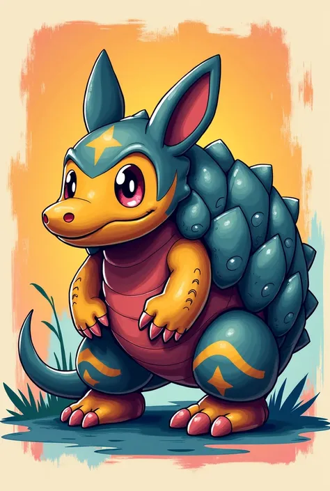 Pokemon Armadillo with 2D Art