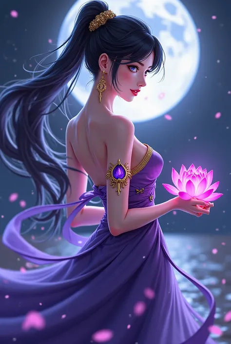 Here is a detailed description of a Vietnamese anime female character. I will design this character based on the beauty, Vietnamese culture and spirit, combined with the charm and power of anime. The character will represent the image of resilient Vietname...