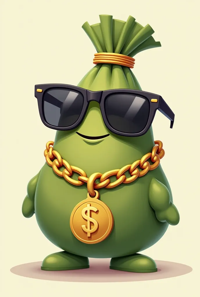 Make a cartoon money bag icon but make it wear aviators and a chain