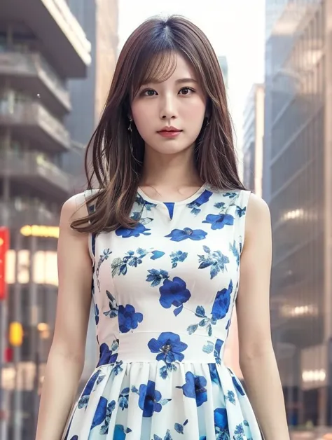  simple plain white background 、 the background is the city、background is a skyscraper、Look to the right、((top quality、8k、masterpiece:1.3))、( Beautiful and vivid background : 1.2), (very well detailedCG, very well detailed, best shadow: 1.1), ((description...