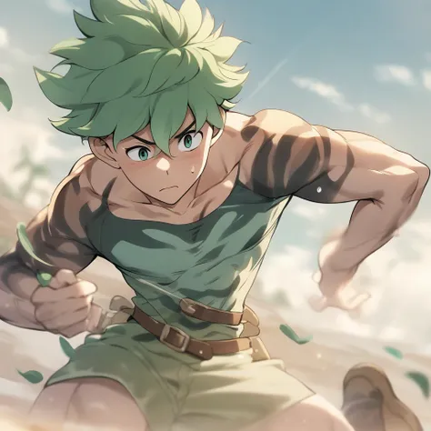 Deku jeune un peu musclé 