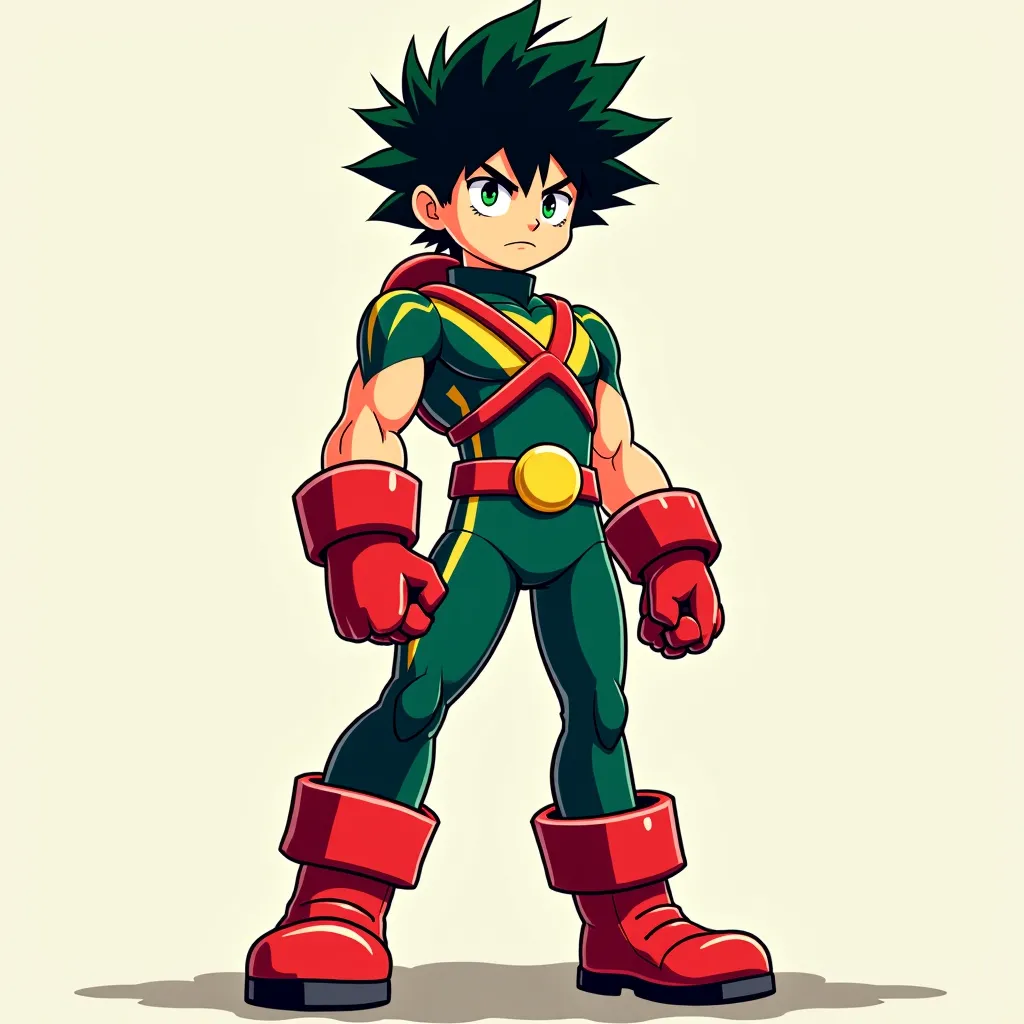 Deku jeune un peu musclé 