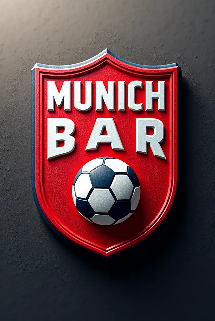 I created a soccer shield with the name Munich Bar with colors similar to the Munich Bayer team 