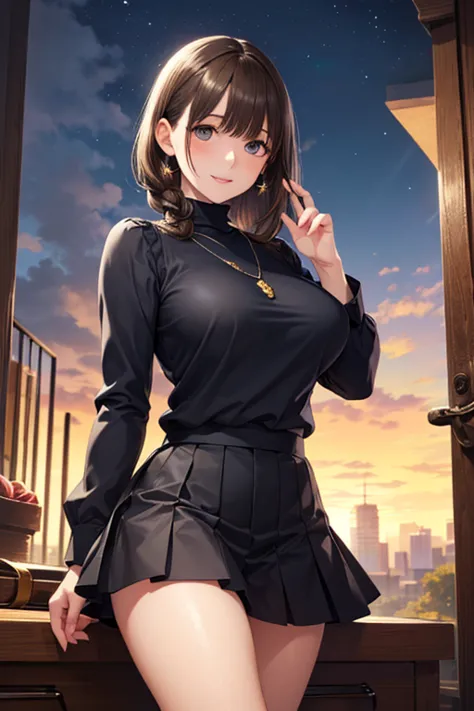 Anegasaki Nene, shiny brown hair, beautiful brown eyes, smiling face, sparkling pupils, (fine grain), highly detailed eyes, highly detailed face, highly detailed eyes,, (masterpiece:1.2, best quality), ((only1 girl)), cowboy shot,


 
((masterpiece,best qu...