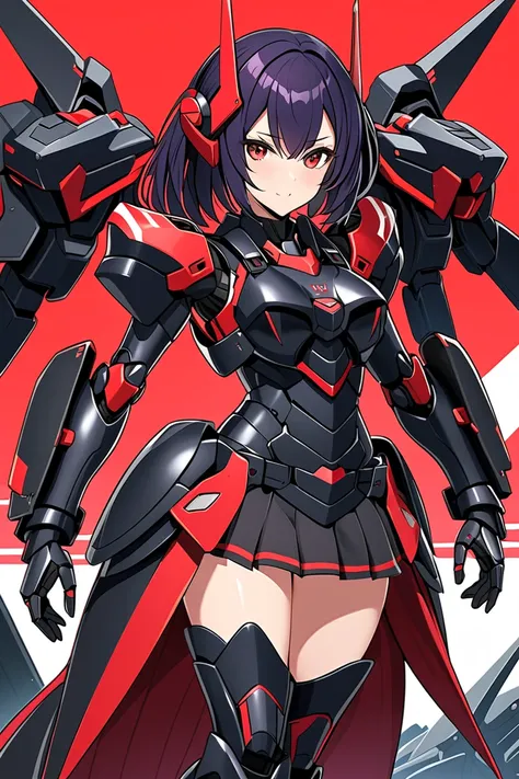 Armor Skirt Mecha Girl Armor Skirt Mecha Musume Black × Red &quot;Black and Red&quot; Sub-arm Drone Subordinate Armor Skirt Mecha Girl