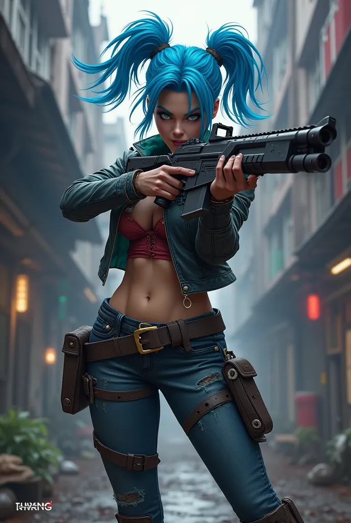 Jinx in arcane with her gun