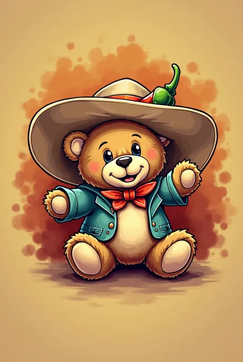 You can remove the chili behind the hat and add the letters ERS to it, but don't change the logo of the teddy bear, just take what I ask of you and add what I ask of you 