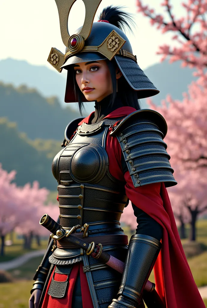 A woman dressed as a samurai 