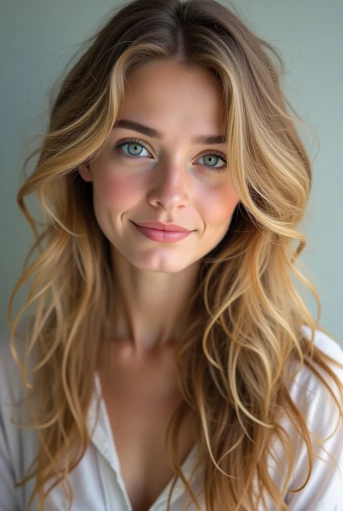 Create an pretty blonde European lady, aged 21 years.