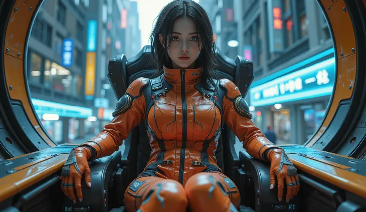 an anime girl with blue eyes and a space suit, Cyberpunk art by Mike "Beeple" shopkeeper, winner of the cgsociety , Fantastic Art, Sci-Fi digital art , beautiful digital artwork, greg beeple, cgsociety portrait, portrait of an anime space cadet , dreamy...