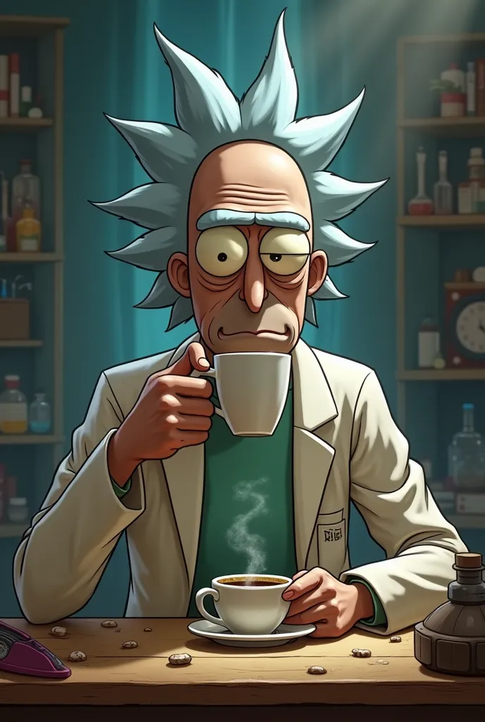 Rick Sanches drinking coffee 