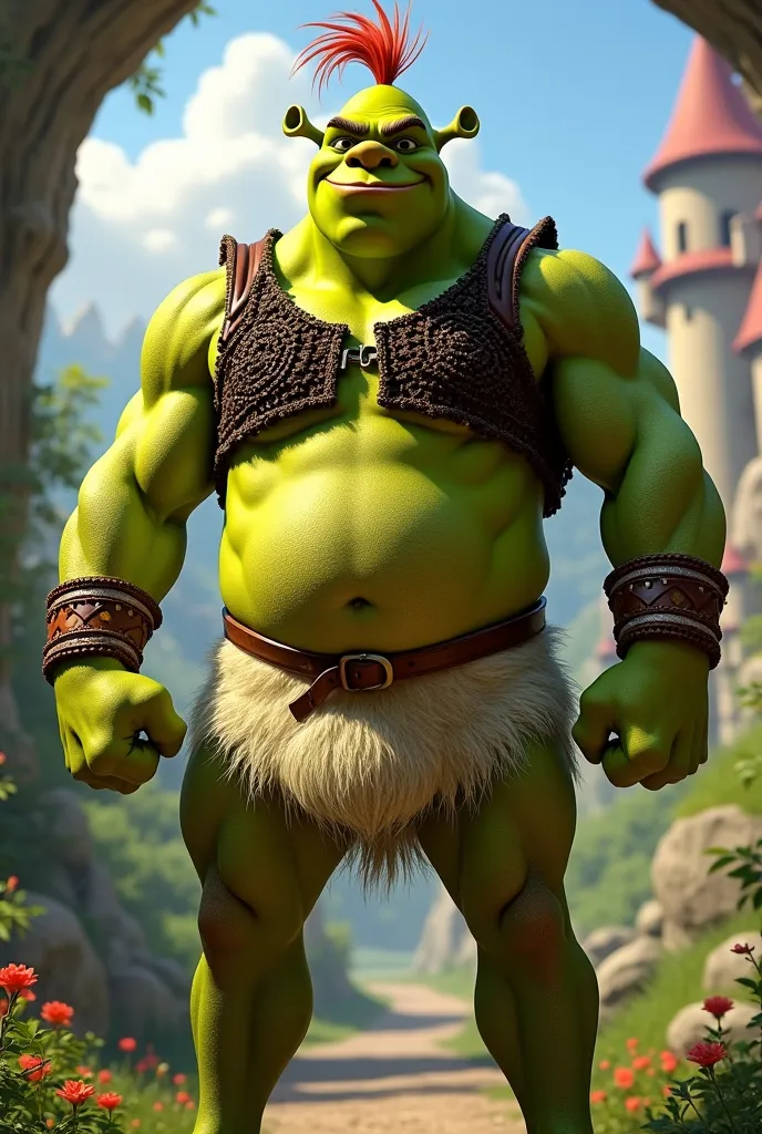 Terry Crews dressed as Fiona from Shrek
