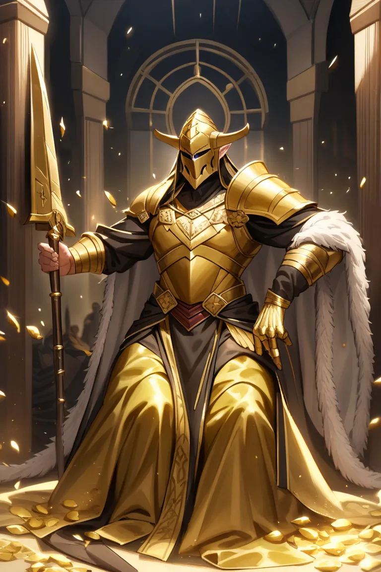 Azroth, the Golden Serpent (Avarice) — Plague Rider

Covered by gold armor, he consumes everything he touches. Its blade is made of the bones of kings who betrayed their people for wealth. Wherever he passes, the land dries up and the vaults overflow with ...