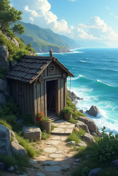 shed with near the sea