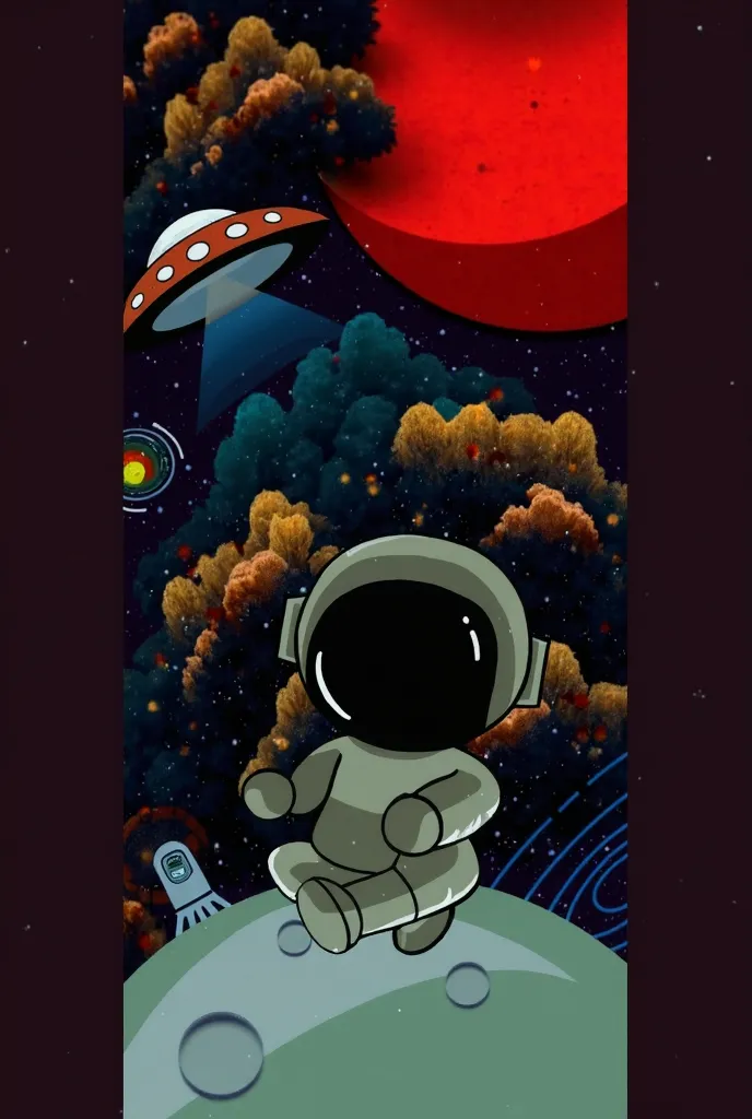 An astronaut's cell phone wallpaper 