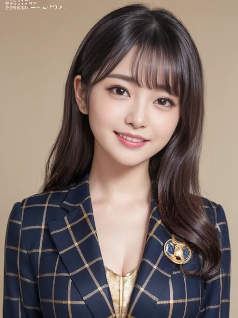 (Top Quality, masterpiece:1.2), Top Quality, realistic,  photos, High Resolution, 1080P, 8k, physical rendering, ((: 158cm)),  Japanese girl、(((((( and an idol from a Japanese magazine is staring straight at the viewer )))))), (((beautiful dark brown eyes ...