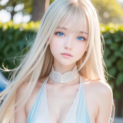 (((upper body shot))), racing suit、Beautiful, white and radiant skin、 blonde hair color that changes color depending on the light、Long bangs between the eyes obstruct vision、Shiny highlights on the cheeks、Sexy and very beautiful、Cute and gorgeous face、most...