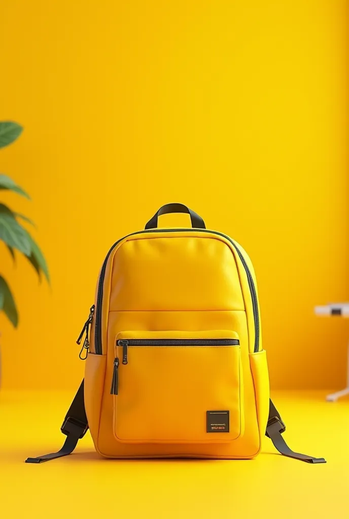 BACKPACK WITH YELLOW BACKGROUND