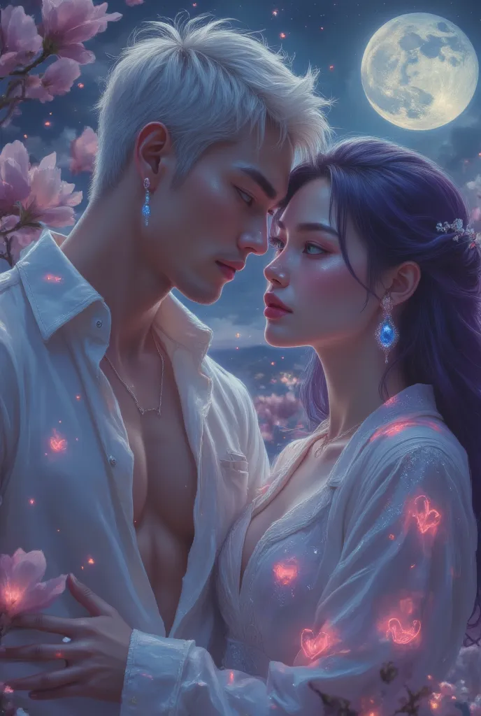 Best quality picture, very detailed.  8k resolution . A very beautiful man in kpop style with Asian eyes & long detailed eyelashes. er steht gegenüber einer sehr schönen asiatischen woman. woman ist im Kpop-Stil mit vollen Lippen.. both are very close with...