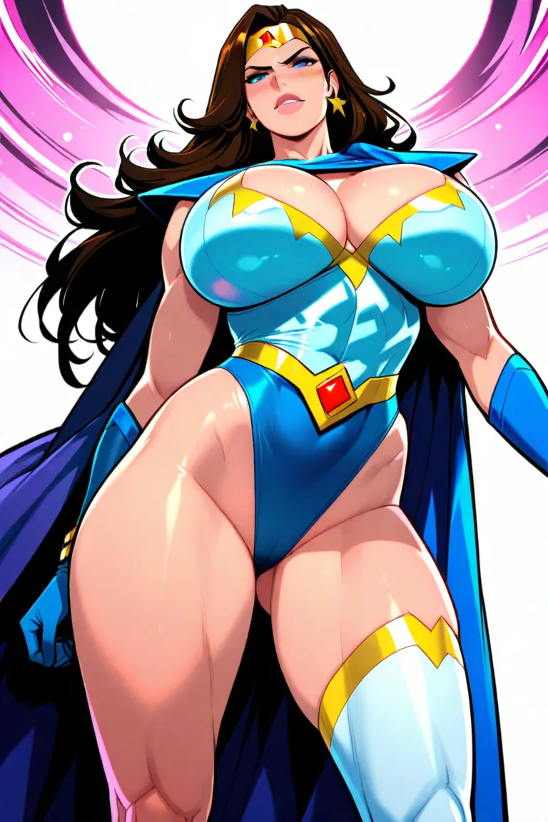 Sexy  superheroine, big breasts