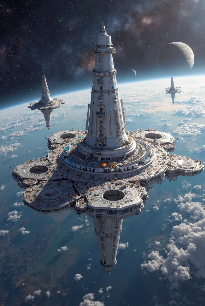 InterstellarX land Based X Station by Interstellar Teleresearch Company at Stellar Haven: A futuristic city built within a massive space habitat orbiting Earth. The design features panoramic views of the cosmos, zero-gravity recreational areas, and advance...