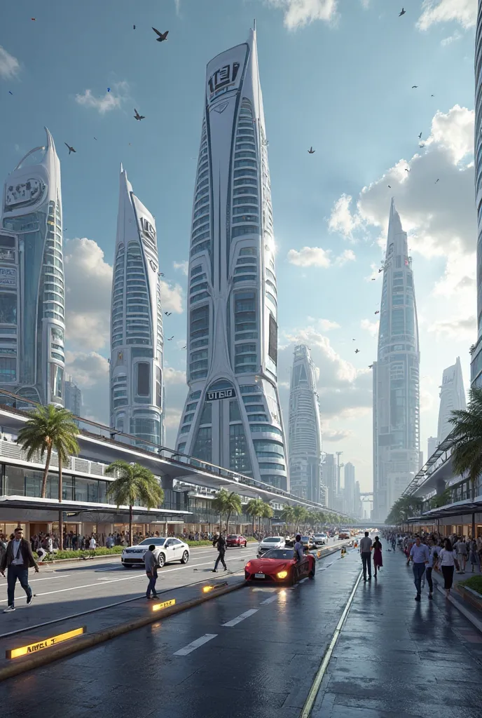 InterstellarX land Based X Station by Interstellar Teleresearch Company at TechTropolis: An ultra-modern city with sleek, aerodynamic architecture and interconnected smart grids. The skyline is dominated by state-of-the-art research centers and innovation ...