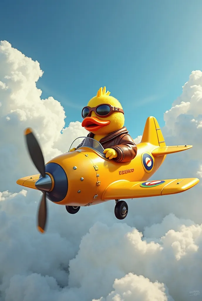 Create a rubber duck flying a plane