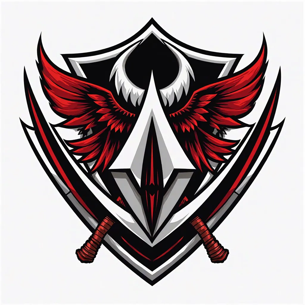 make a team logo for girls the name is Aetheris symbolizes elegance, power, and transcendence—like the ethereal force that dominates the battlefield with grace and precision. the colo theme is red black white 