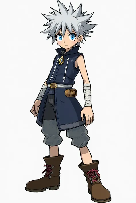 Age: 17

Appearance: Lean but athletic build, wild silver hair, bright blue eyes filled with determination. Wears a dark blue sleeveless jacket, bandages on his arms, and brown boots. Always carries a compass pendant left by his father.

Personality: Reckl...