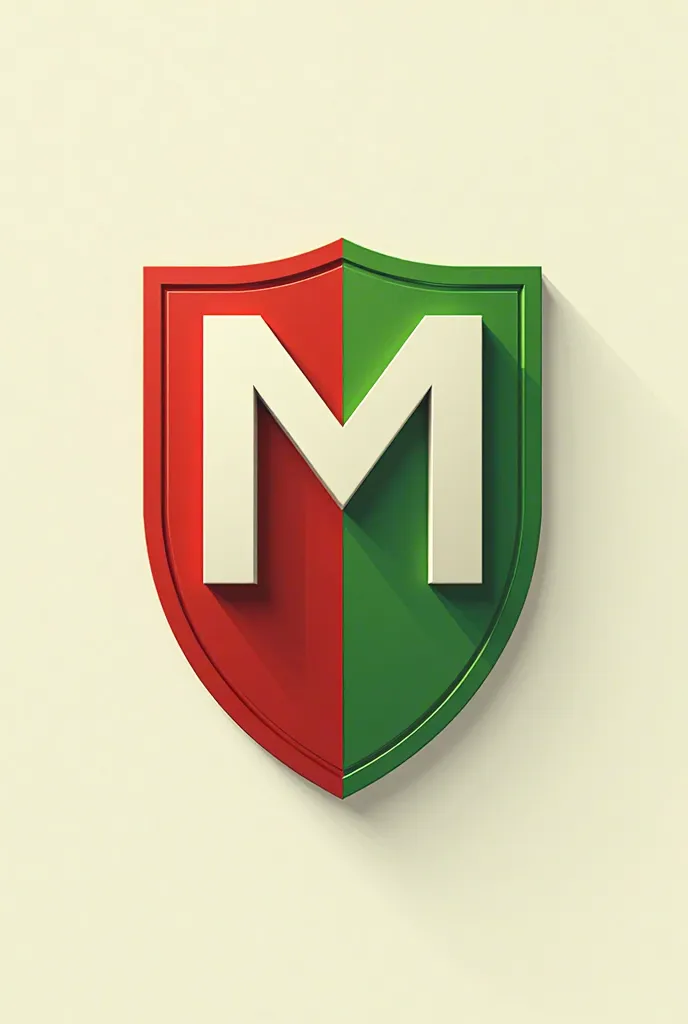 São Paulo's shield with lime green instead of red and an m in place of a p