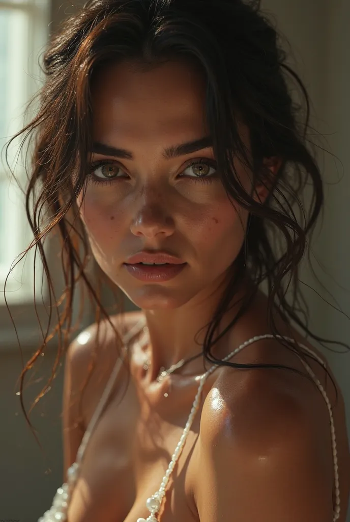 The actress Ana de Armas is only very hot in a wet transparent outfit