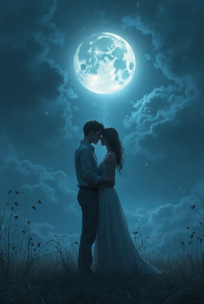 You and me in the moonlit night