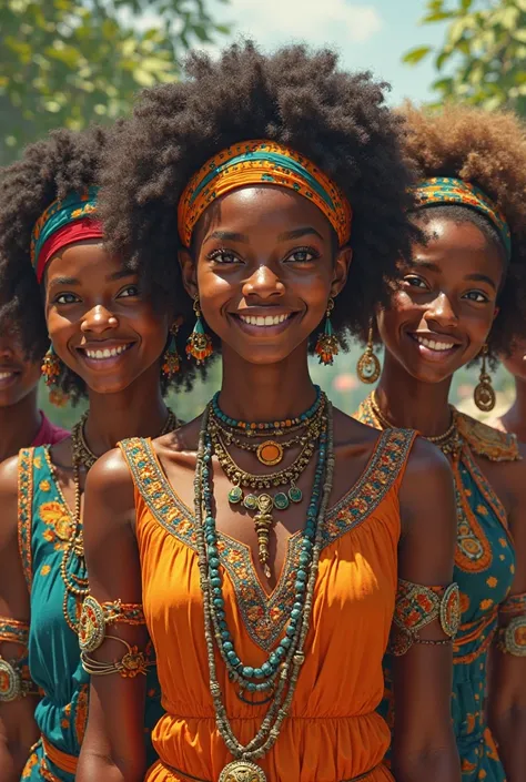 African beautiful  youths wearing African attire's