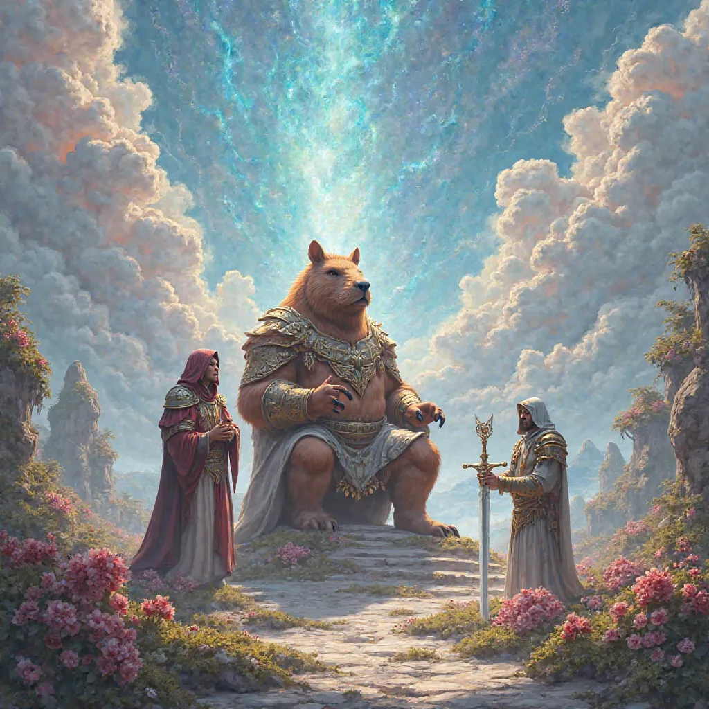 Lord of Capybara with the keeper of the Covenant and the flower knight Lord's Mobile 