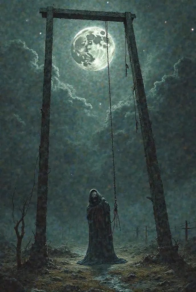 The death of the Moon by guillotine