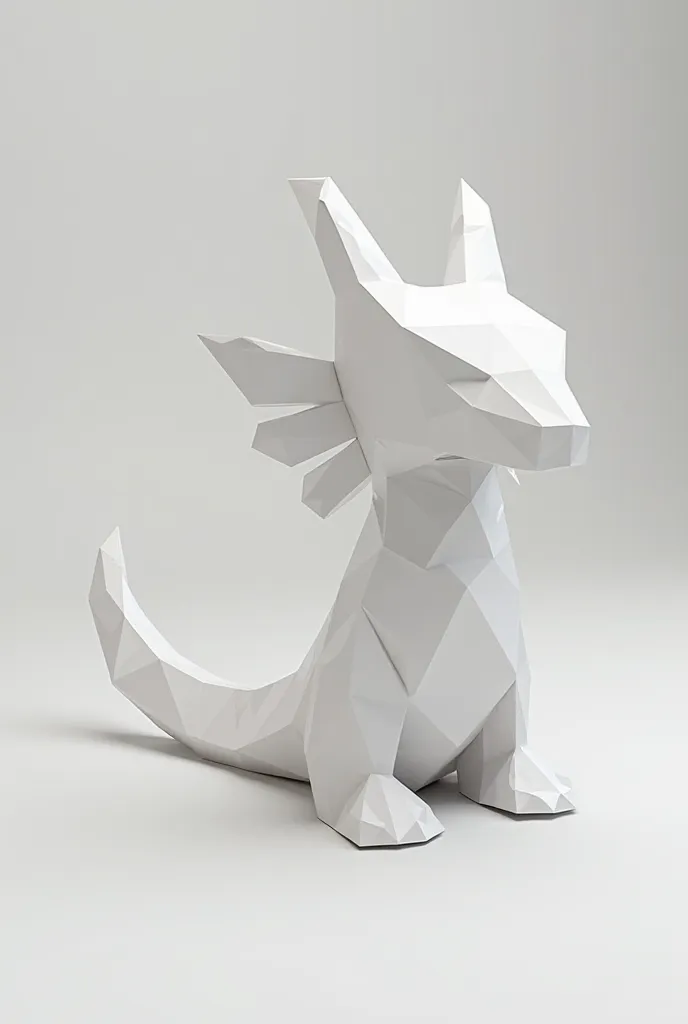 Simple boxy not complicated s 3d paper model dragon