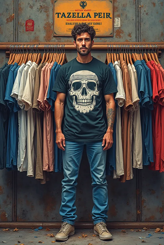 a group of t - shirts with a sign that says Art Fashion Print , clothes!, tshirt!!, t - shirt, t-shirt, wearing a t-shirt, shirt, wearing!!! clothes!!!, wearing shirts, cartoon, shops, clothing, in tshirt, clothes, wearing a tee shirt and combats, hoodie, ...