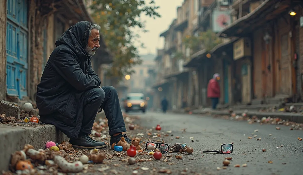 Now Ahmed realized that the things he came to see in the street—the toys, the broken glasses, the black coat—was a sign of those who had come down that street and were stuck in the circle of time.