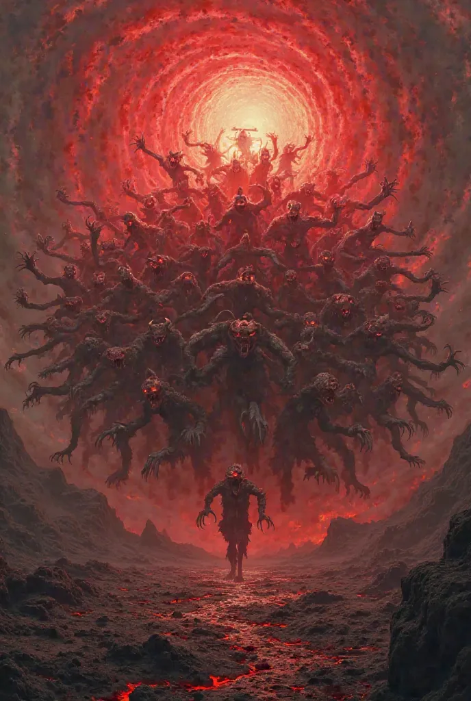 Create an image of an army of demons