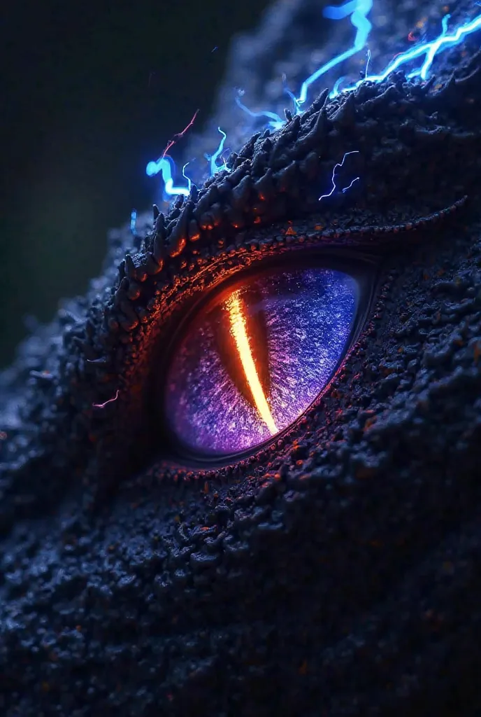 Design: A close-up of a dragon's eye with a glowing slit pupil and electric energy crackling around it.

Color Scheme: Black with neon blue, purple, or fiery orange highlights.

Vibe: Mystical, powerful, and otherworldly.