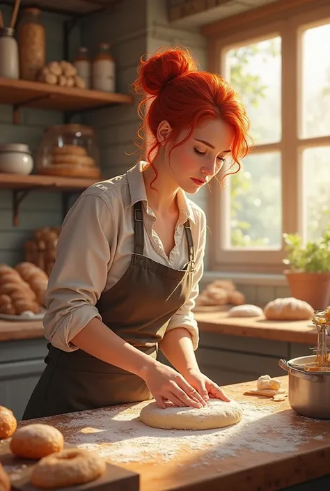 Redheaded baker