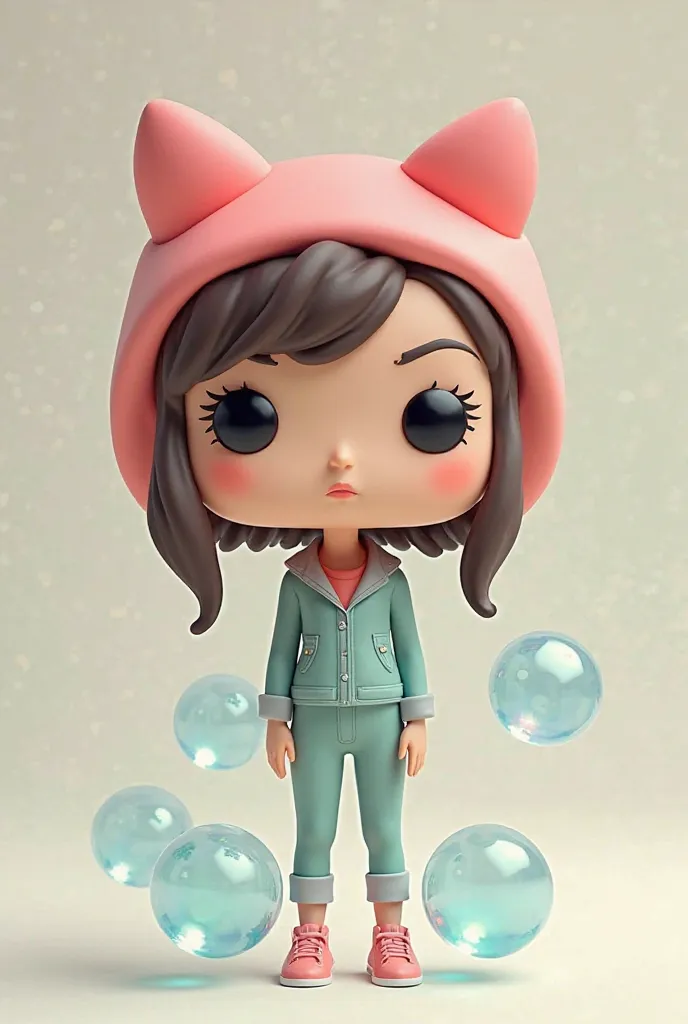 Funko pop woman standing with balls of nothing